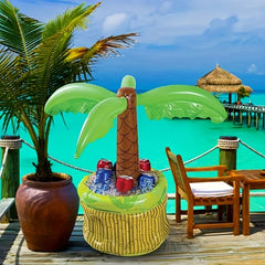 1pc Inflatable Palm Tree Cooler Beverage Holder for Pool Party