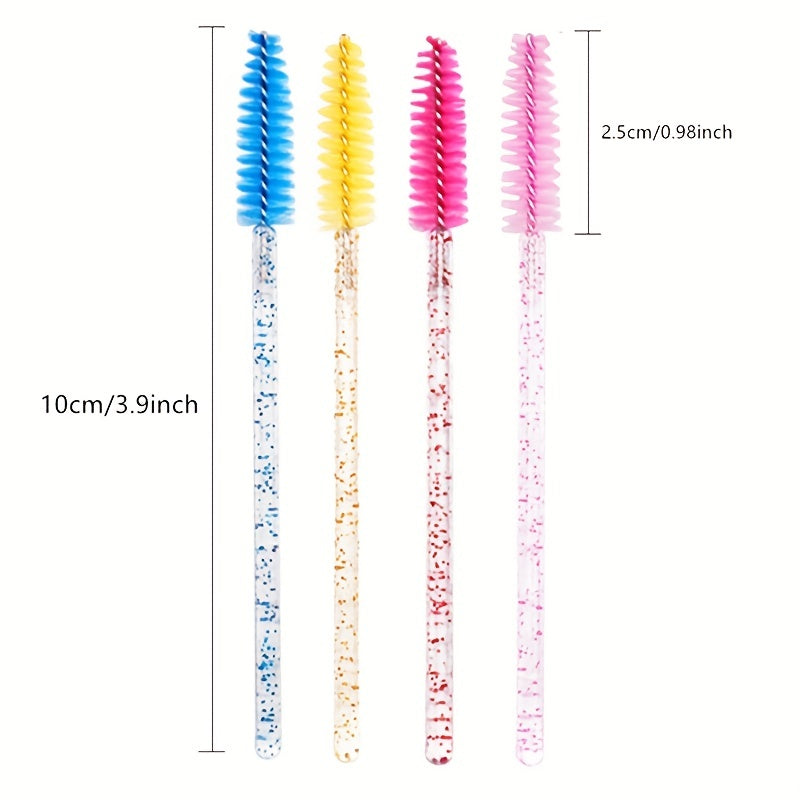 30pcs Crystal Mascara Wands Eyelash Extensions Makeup Applicators
