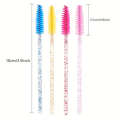 30pcs Crystal Mascara Wands Eyelash Extensions Makeup Applicators