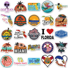 50pcs Florida Waterproof Stickers for DIY Projects