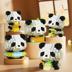 12pcs Panda Blocks Building Set - Ideal Gift for Halloween, Thanksgiving