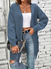 Women's Solid Long Sleeve Loose Fit Cardigan