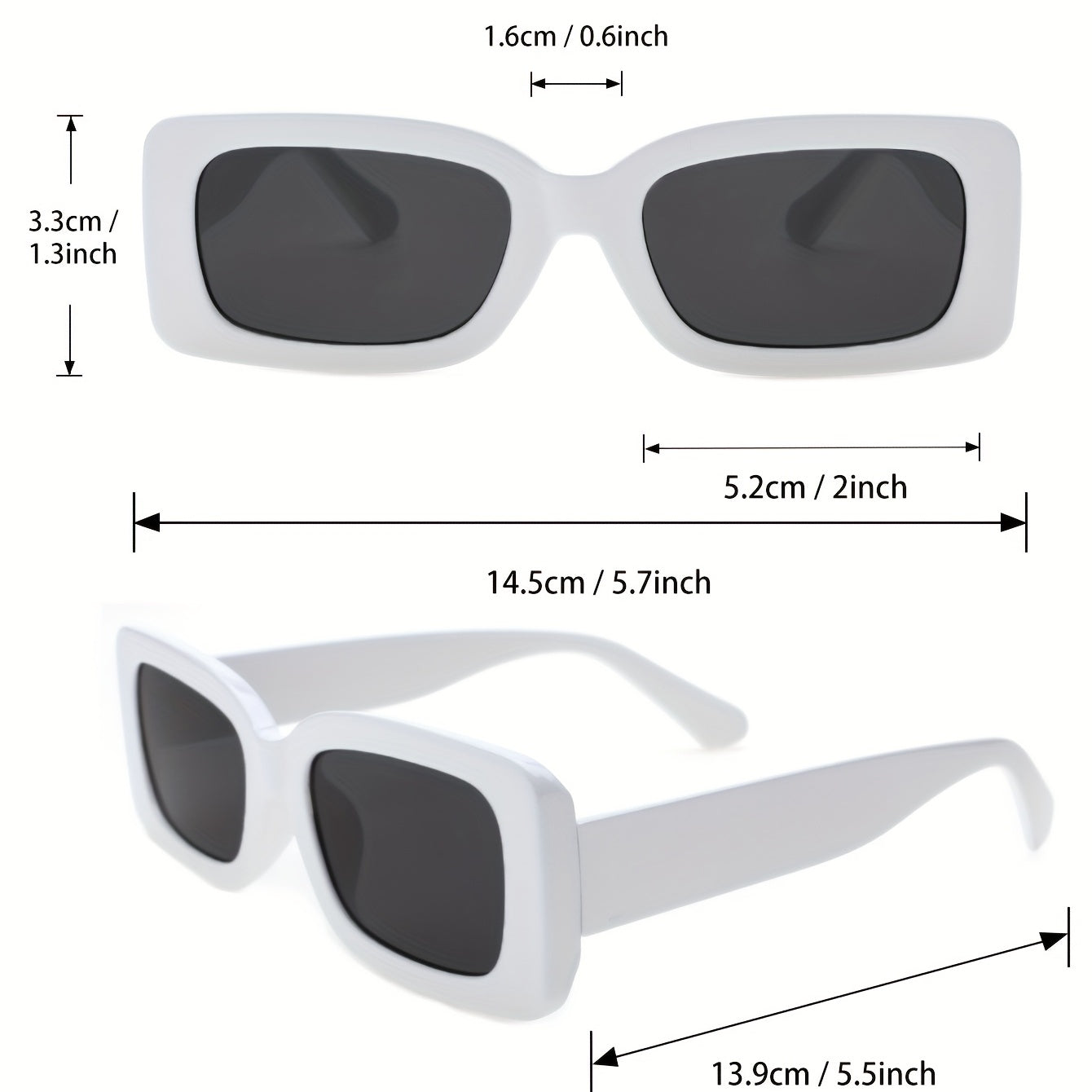 Men's Full Frame Square Sunglasses Set