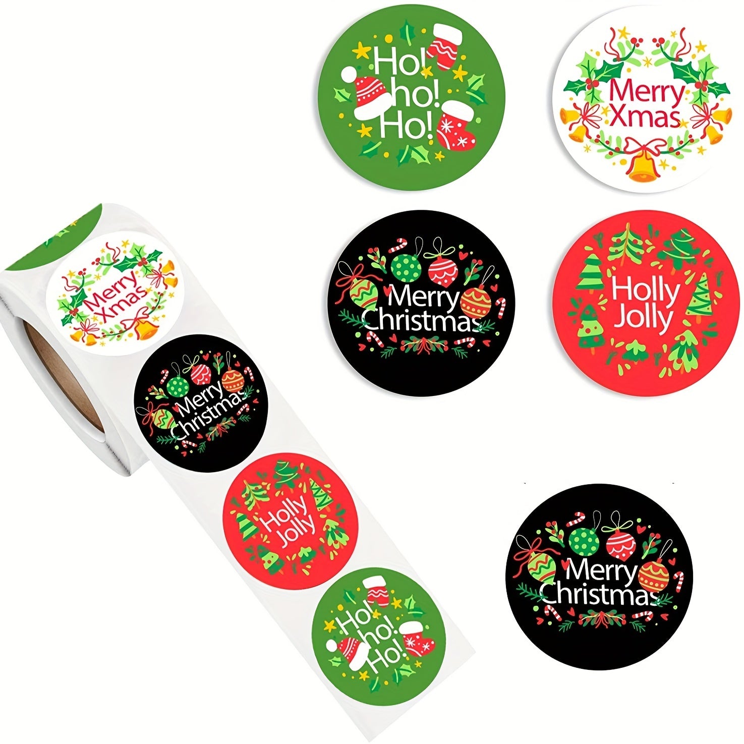 500pcs Christmas Stickers Merry Christmas Happy Faces Xmas Kids Stickers