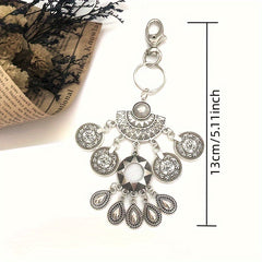 Ethnic Style Tassel Keychain Alloy Pendant Bag Decoration
