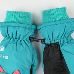 Kid's Cartoon Gloves Windproof Waterproof Anti Skid