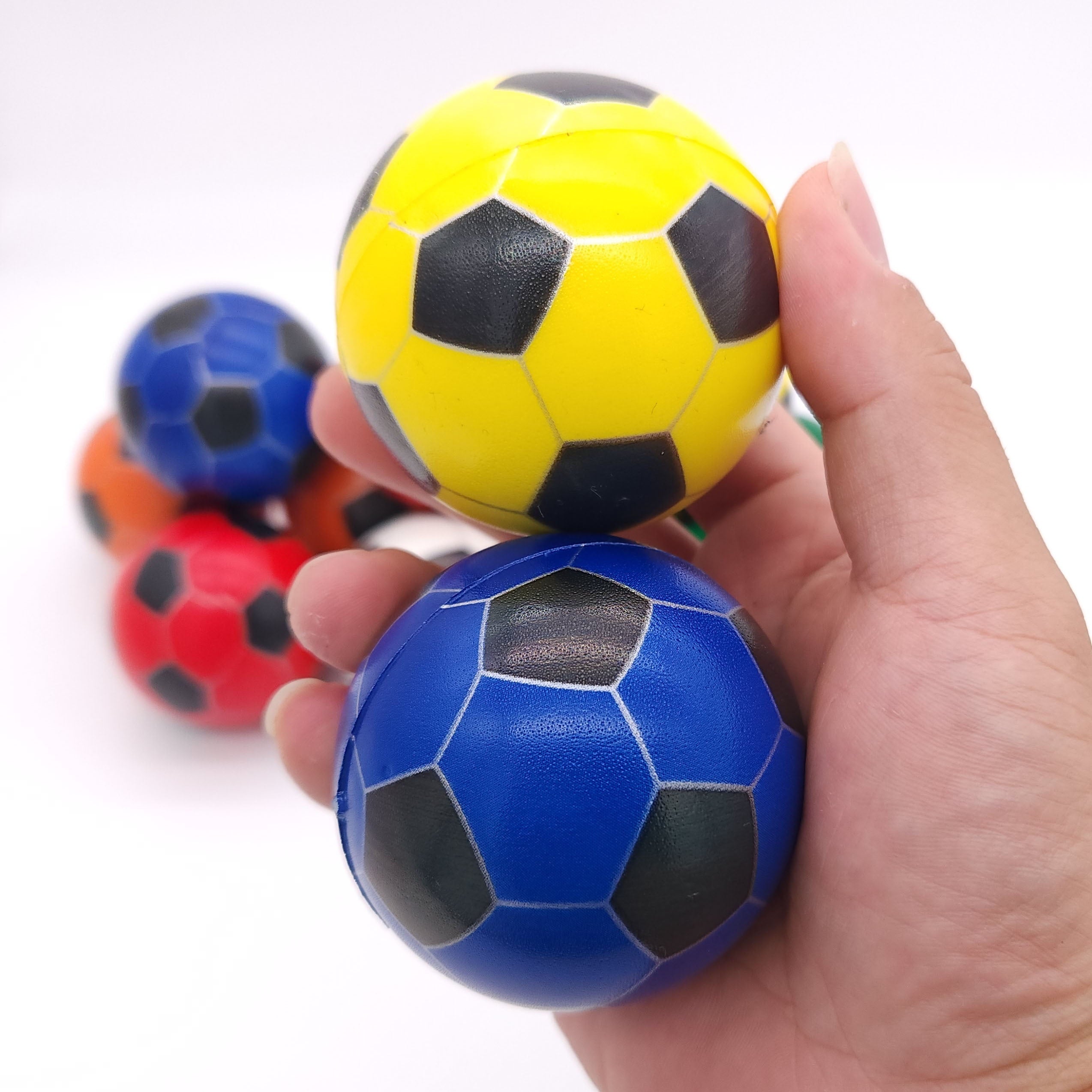12pcs Sponge Balls Colorful Square Football Random Funny Interactive Toys