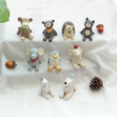 Zakka Starry Sky Resin Animal Ornaments