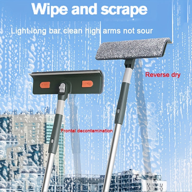 4 in 1 Glass Cleaning Brush Set Telescopic Pole - Perfect for Windows