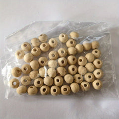 50pcs Wooden Bead Natural Beads Round Wood Beads DIY Craft Making 8mm 10mm