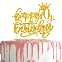 70th Golden Paper Cake Insert For Birthday Party Decoration