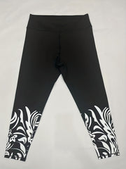 Plus Floral Print High Rise Stretch Fitness Leggings