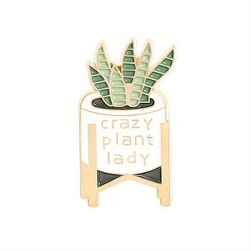 Cartoon Plant Brooch Turtle Back Bamboo Cactus Aloe Pin