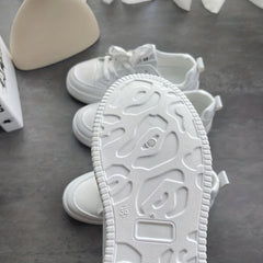 Women's Cartoon Bear Skate Shoes Charm Lace Up Platform