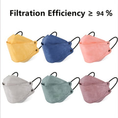 60pcs KF94 Face Masks 4 Layer Disposable Safety Protection for Adults