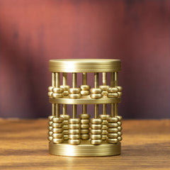 Copper Pen Holder Abacus Home Decoration Gift Creative Pen Holder