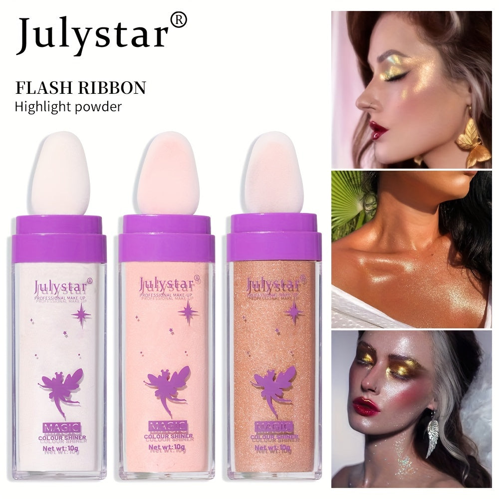 3pcs Fairy Patting Powder Set - Face & Body Highlighter Contouring Kit