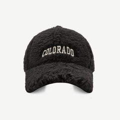 Unisex Plush Baseball Cap with Letter Embroidery for Sport