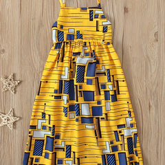 Bohemian Abstract Cami Princess Dress for Toddler Girls