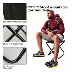 Portable Folding Stool With Carry Bag for Outdoor Travel Hiking BBQ Fishing
