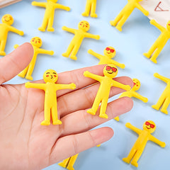 Stretchy Cartoon Yellow Stress Toy Foldable Figure
