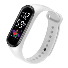 Kids LED Wristband Watch Girls Students Sporty Electronic Timepiece