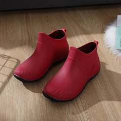 Waterproof Rubber Ankle Boots Non Slip Rain Boots Women's