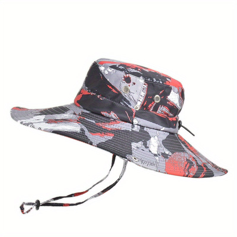 Camouflage Fishing Hat with Large Brim for Sun Protection