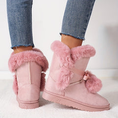 Women's Pompom Thermal Snow Boots Non Slip Snow Shoes