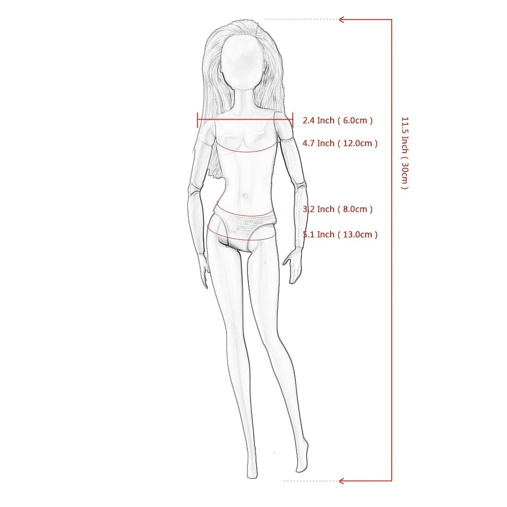 Doll Bikini Swimsuit One Piece Swimwear for 29 Doll