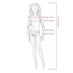Doll Bikini Swimsuit One Piece Swimwear for 29 Doll