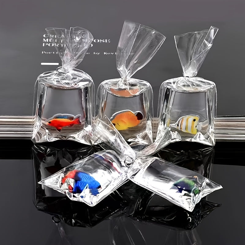 Water Bag Fish Keychain Cartoon Ocean DIY Accessories Bag Key Chain