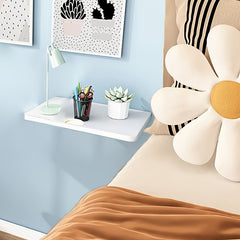 Wall Mounted Floating Folding Table Wooden Bedside Table