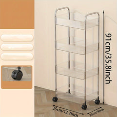 Acrylic Light Shelf Utility Cart Home Organizer