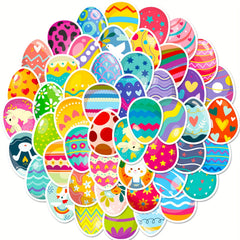 50pcs Easter Duck Egg Creative Stickers Bunny Decoration Party Stickers