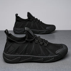 Men's Slip-on Sneakers with Shoelaces Lightweight Shoes