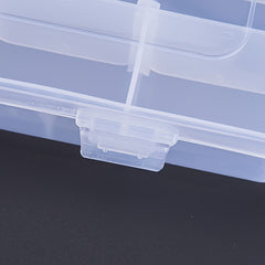 Plastic Transparent Storage Box with Hinged Lid
