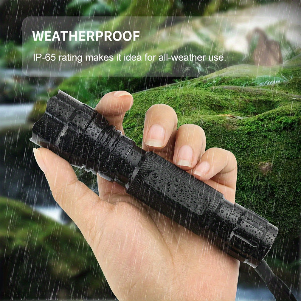 USB Rechargeable Flashlight with Mouse Tail Switch