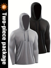 Men's Sun Protection Hoodie Quick Dry Breathable Loose Hooded Sweatshirt
