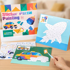 Animal Traffic Sticker by Number Painting Kids Activity Toys
