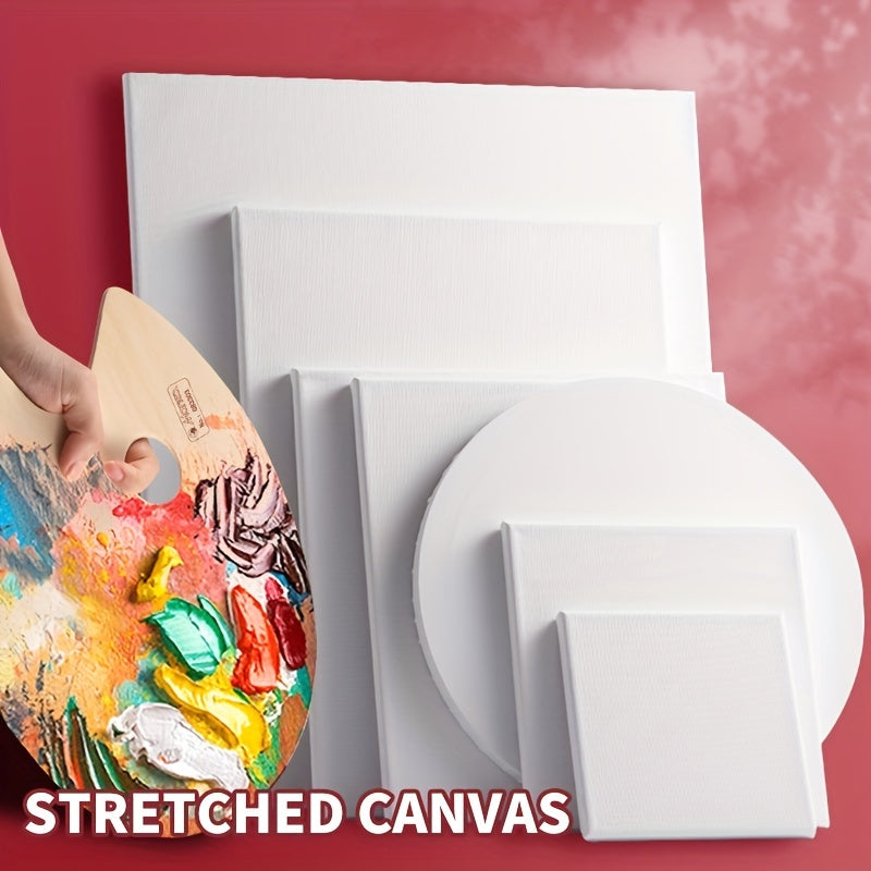 2 Pack Blank Art Canvases with Various Sizes, Primed Supplies for Acrylic Paint