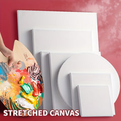 2 Pack Blank Art Canvases with Various Sizes, Primed Supplies for Acrylic Paint