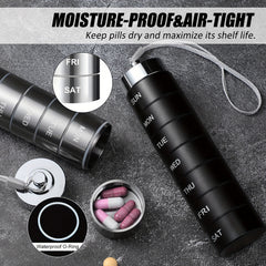 7pcs Metal Pill Organizers Stackable Waterproof Travel Pill Box