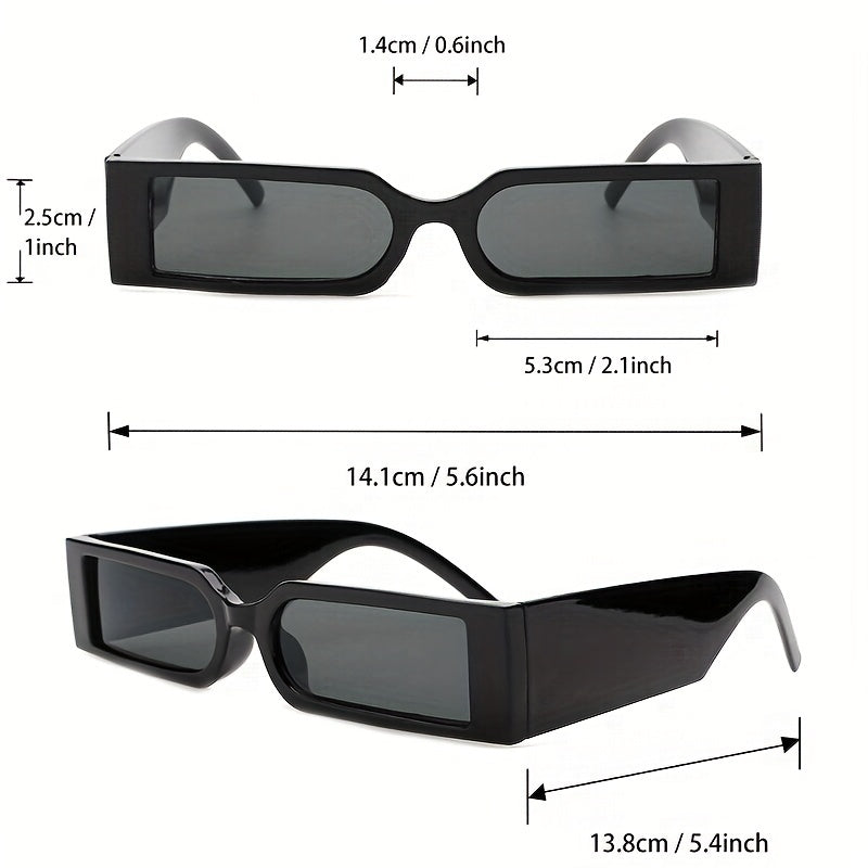 Y2K Rectangle Sunglasses Anti Glare UV400
