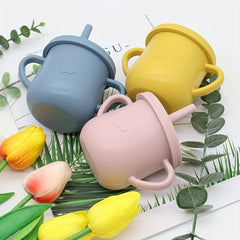 Silicone Training Cup for Toddler Soft Handle Shatterproof Sippy Cup