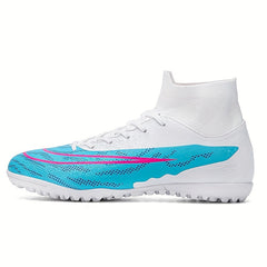 Men's High Top Turf Football Boots Anti-skid TF Soccer Cleats