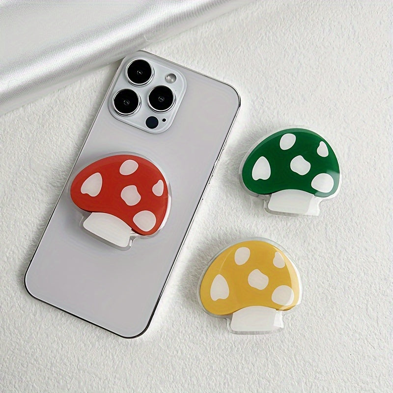 Cartoon Mushroom Phone Holder Foldable Desktop Portable Handle