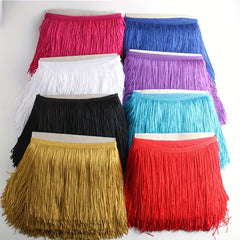 2Yards Fringe Trim Lace Tassel Ribbon Sew Latin Dress Curtain Decor DIY Fabric