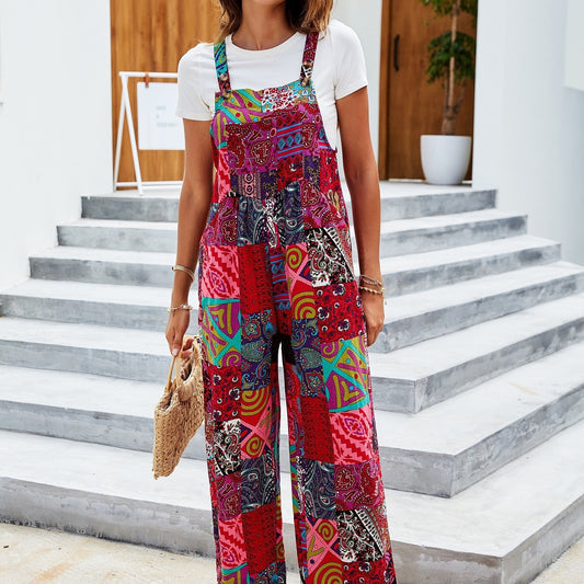 Wide Leg Overall Jumpsuit for Women