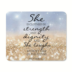 Quotes Mouse Pad Non Slip Rubber Mouse Mat for Computer Desk Office 24x20cm